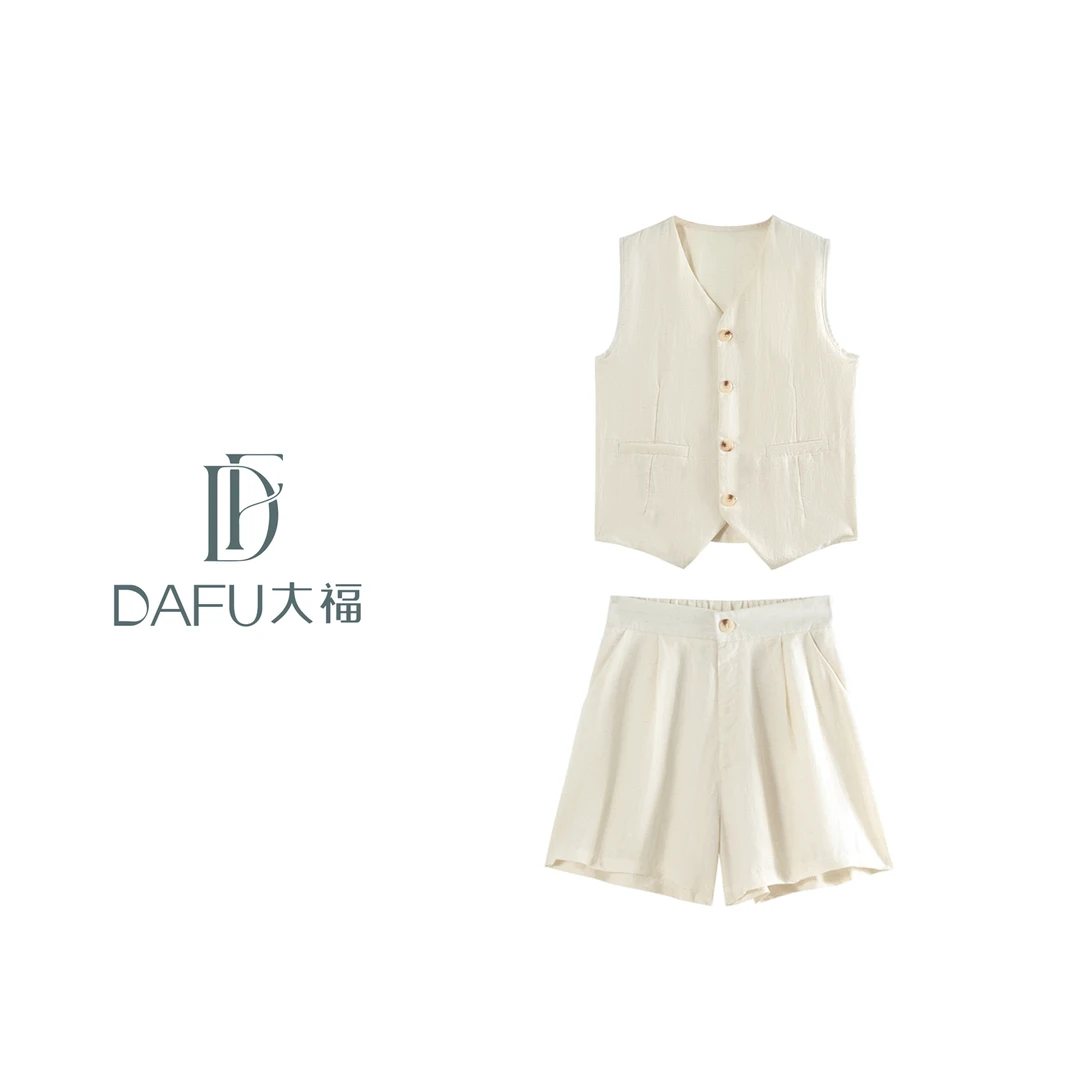 【大福定制】莱赛尔套装 马甲+短裤 （裤子.马甲都带内衬）3168