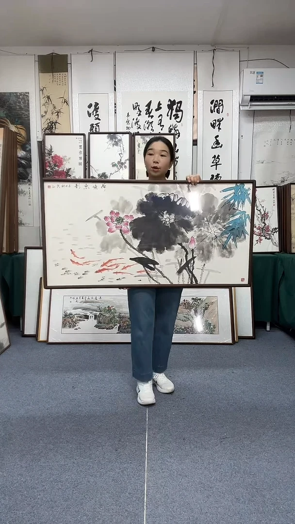 国画62*122实木好京东包邮手绘