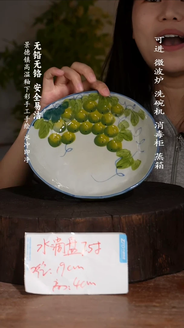 碗陶瓷景德镇高温瓷釉下彩手绘陶瓷