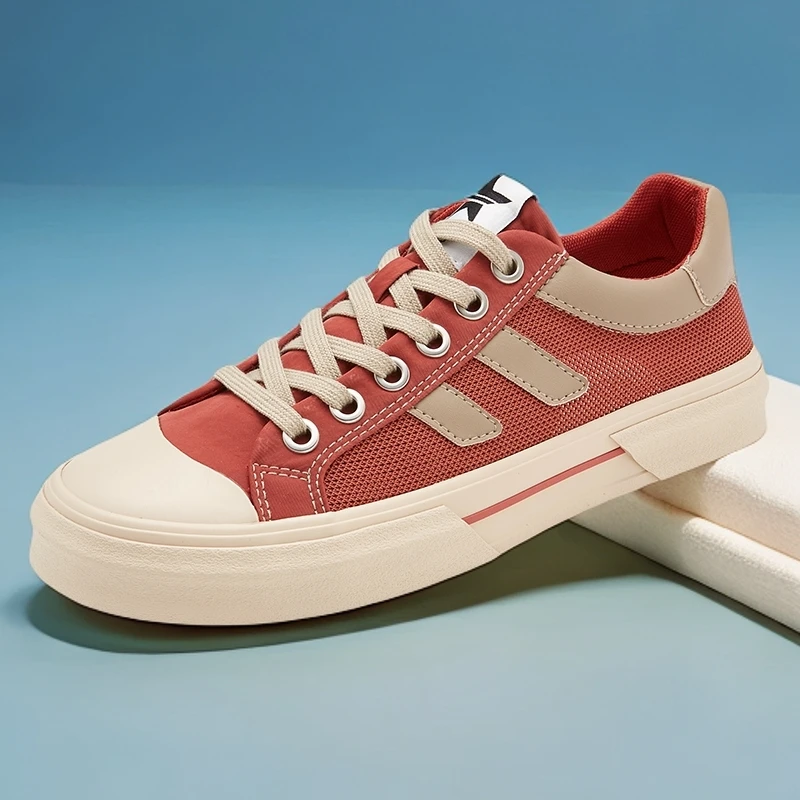 春秋季帆布鞋时尚复古新款透气网面鞋男鞋百搭潮流休闲鞋时尚板鞋