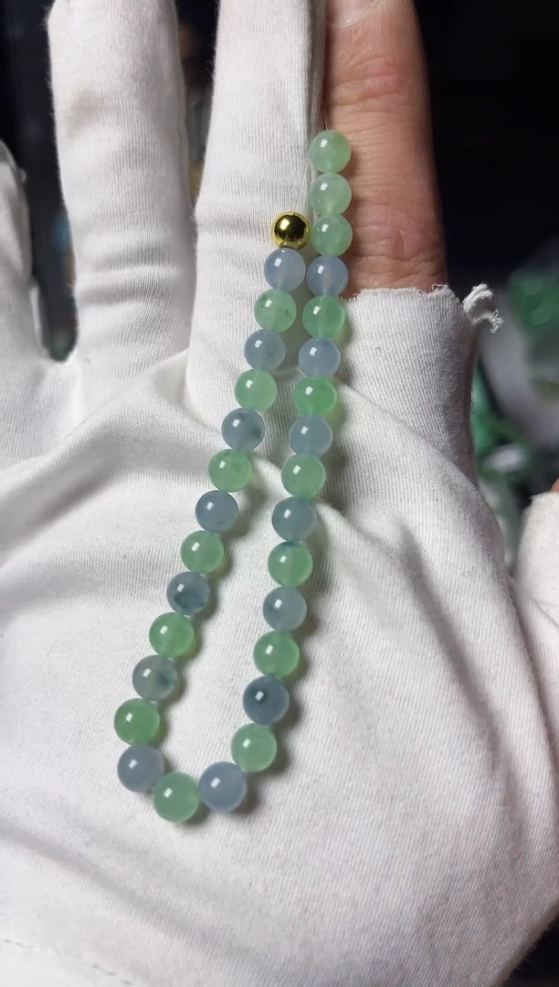 散珠翡翠翡翠手串卡6+