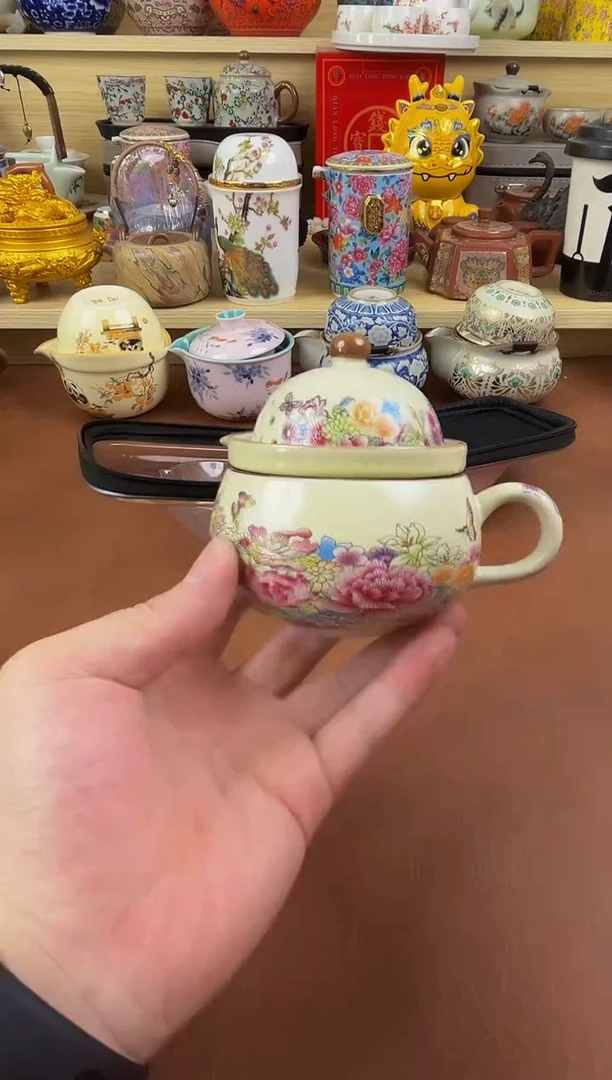 陶瓷茶具摆件旅行套组