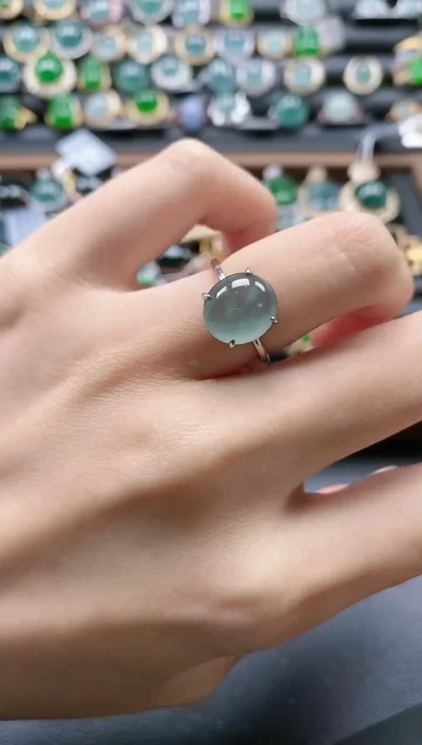 【闪购商品】翡翠戒指银S925镶嵌51511