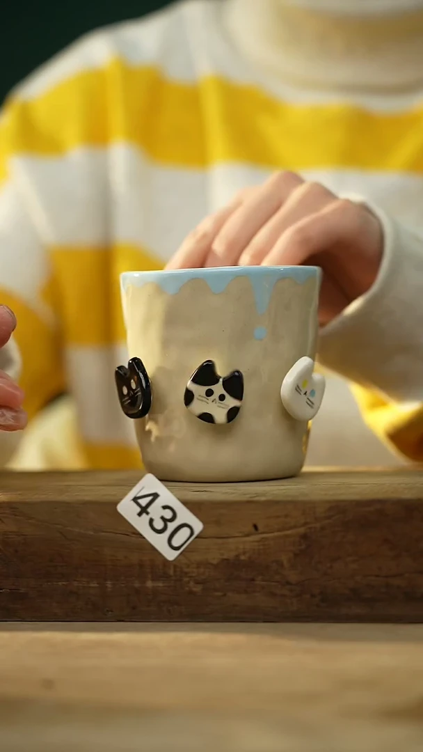 【闪购商品】瓷片新品！设计师手捏转纽小猫系列