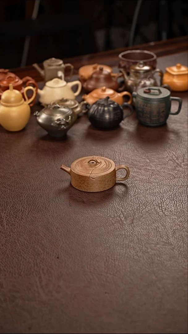 茶壶紫砂贴叶小周盘紫砂壶