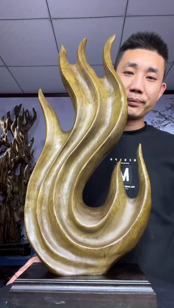 金丝楠木雕款相****离金丝楠木工艺品摆件