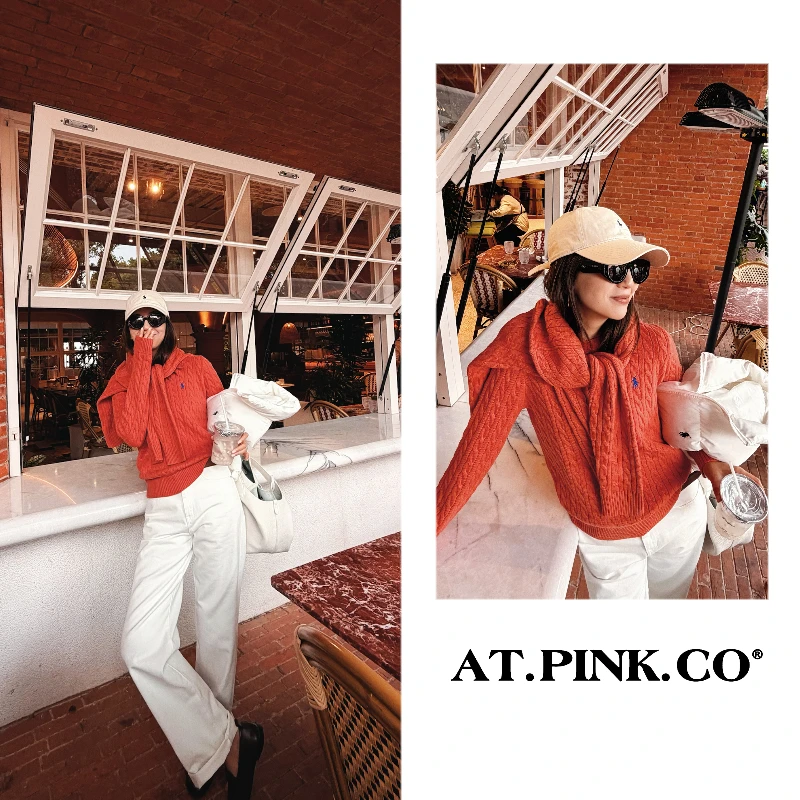 【三三品牌】战马刺绣标经典绞花绵羊绒毛衣复古针织加厚秋冬 FY327