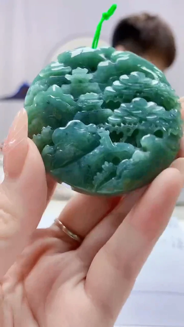 未镶嵌定制翡翠4868DD-毛货挂件89