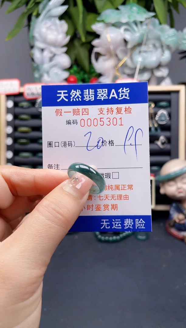 翡翠戒指未镶嵌20*5301