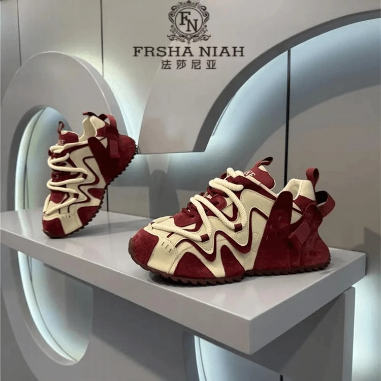 [明星同款]法莎尼亚老爹鞋新款时尚潮流百搭拼色休闲运动鞋子男款