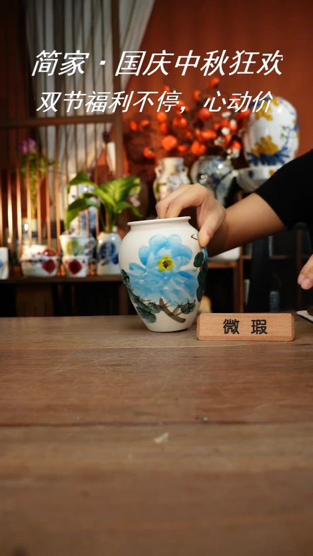 【简家甄选】景德镇设计师釉下手绘陶瓷