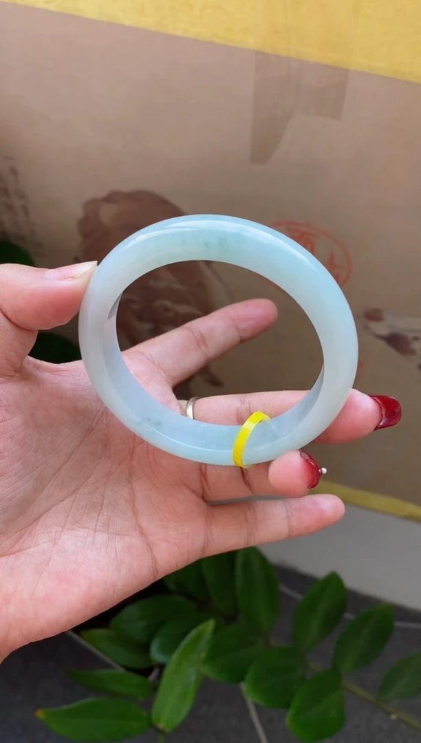 【闪购商品】翡翠手镯未镶嵌（无棉 果冻胶蓝绿）37号