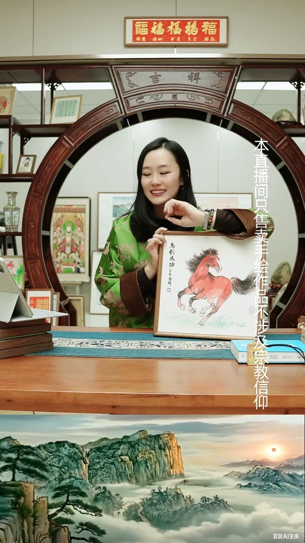 书法33*33实木马到成功