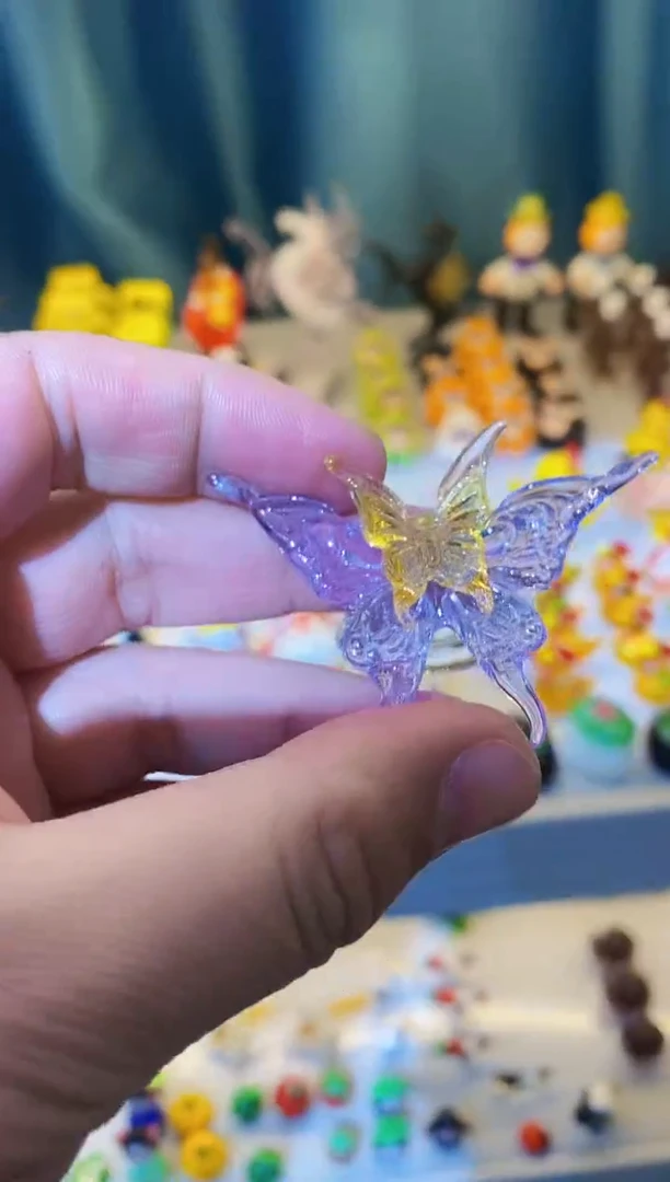 【闪购商品】琉璃手工艺品蝴蝶戒指