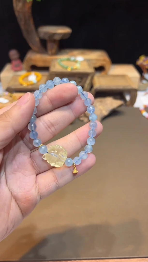 未镶嵌手链海蓝宝石手饰@@B1278