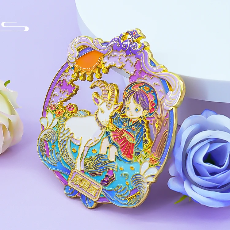 魔蝎座冰箱贴金属旅游纪念品送朋友礼物装饰磁吸贴流沙冰箱贴