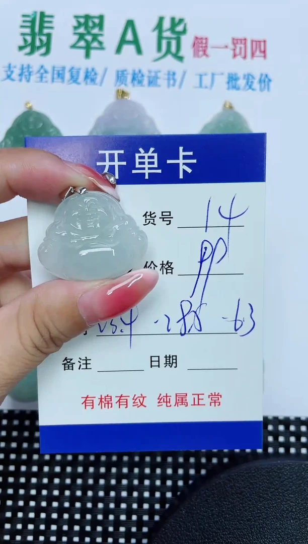 翡翠未镶嵌吊坠(赠链)14