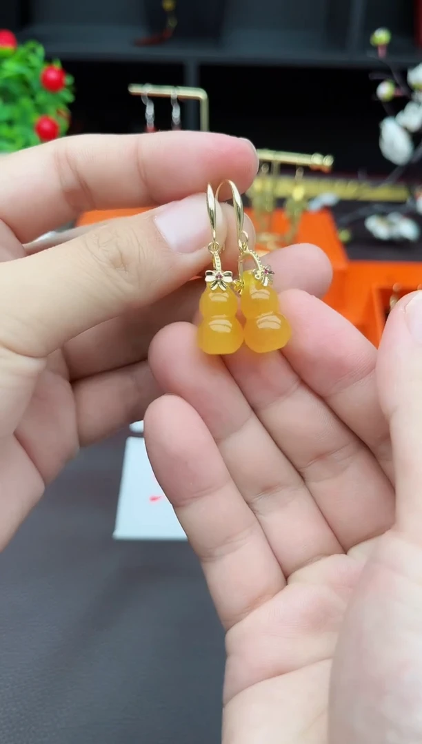 玛瑙/玉髓耳饰银S925镶嵌333000