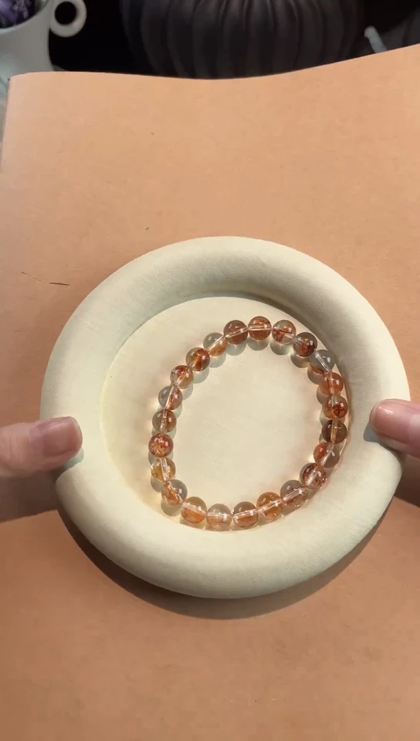 未镶嵌手链水晶冰透体胶花单圈