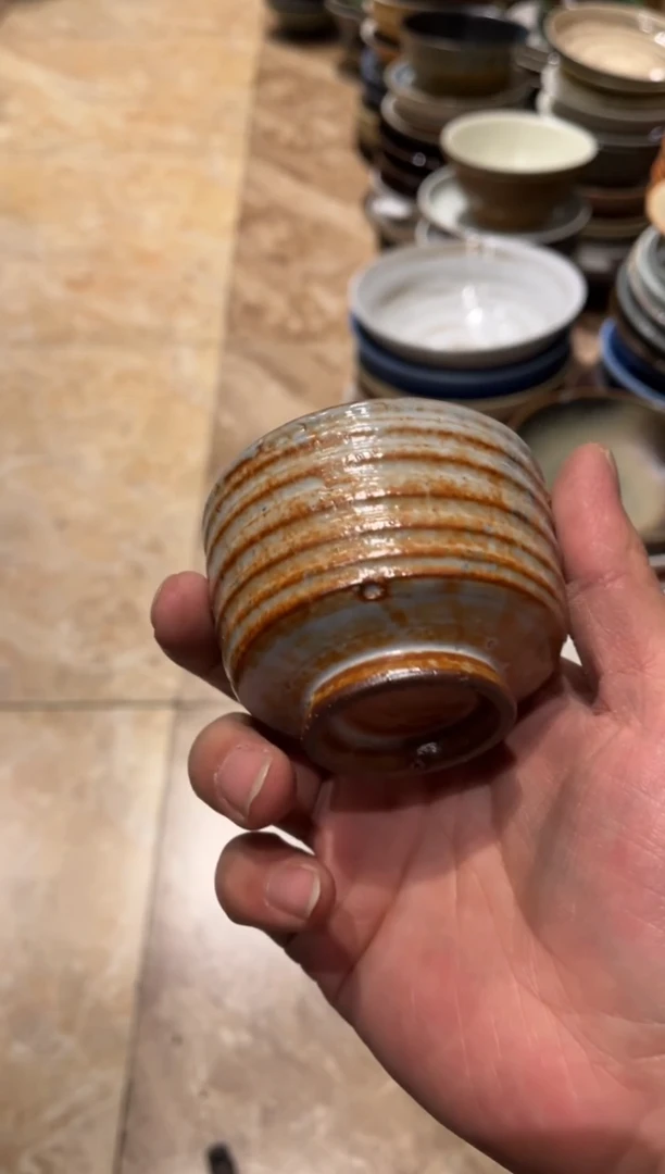 【闪购商品】瓷片267雪志野手工茶杯1个