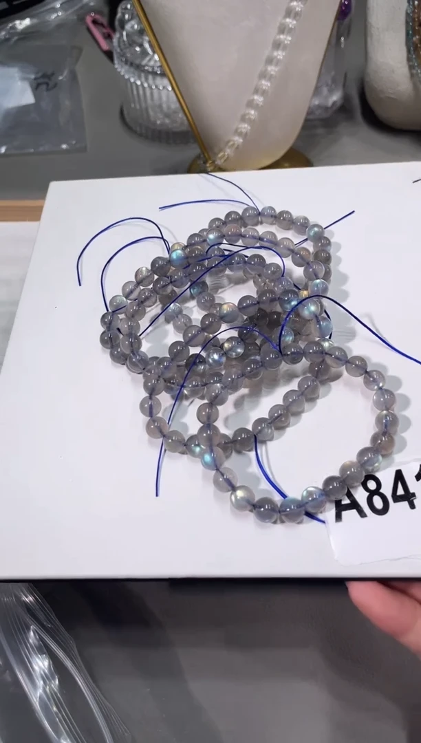 水晶手链未镶嵌A841灰月光手链多样性发一