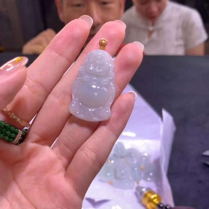 【逍遥】18K天然A货翡翠站佛吊坠*888/996807/多样性发/1件