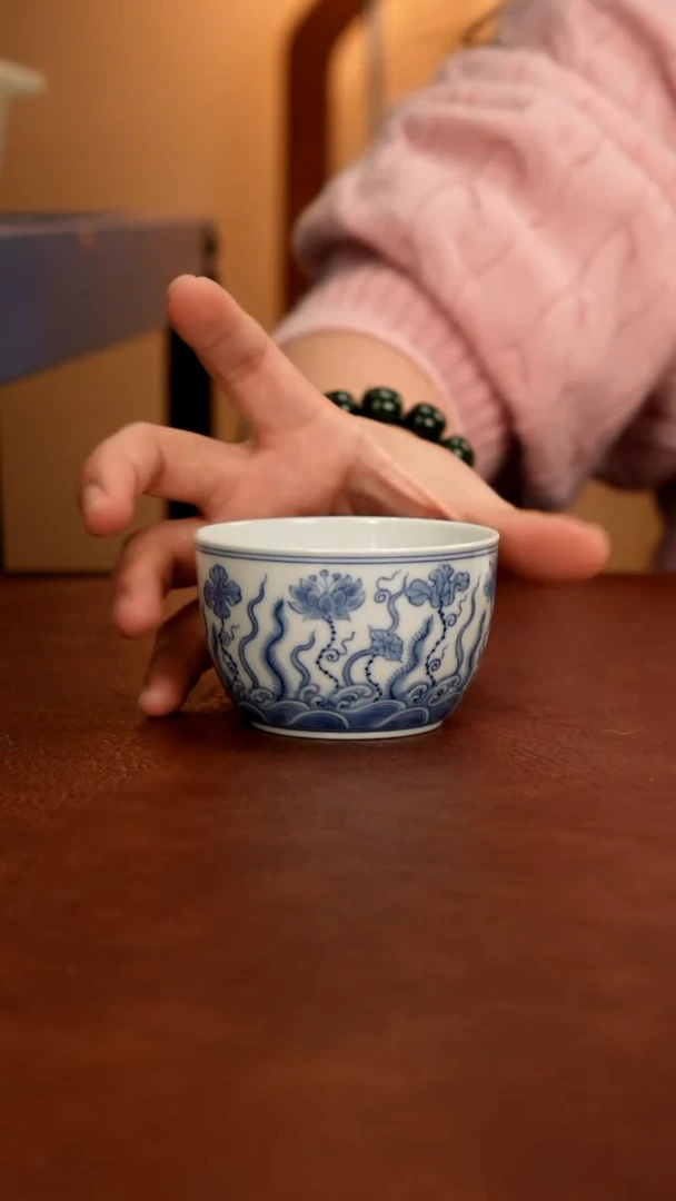 景德镇瓷器，青花瓷手绘茶具~