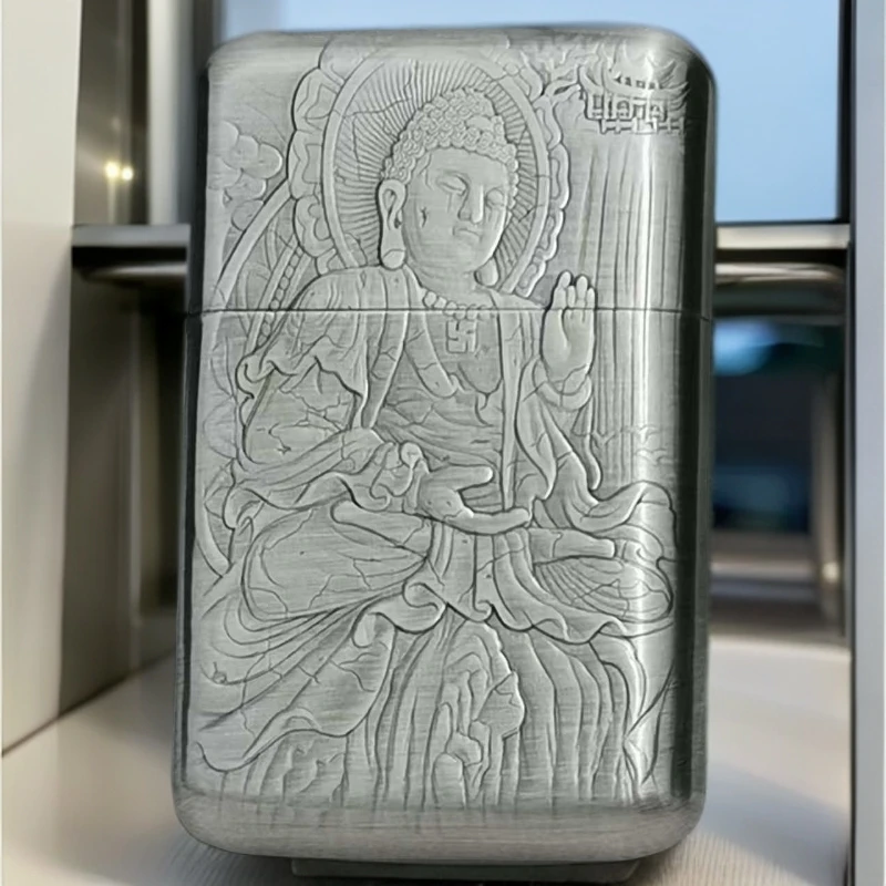 埃菲尔E05电镀如来煤油打火机送男友礼物