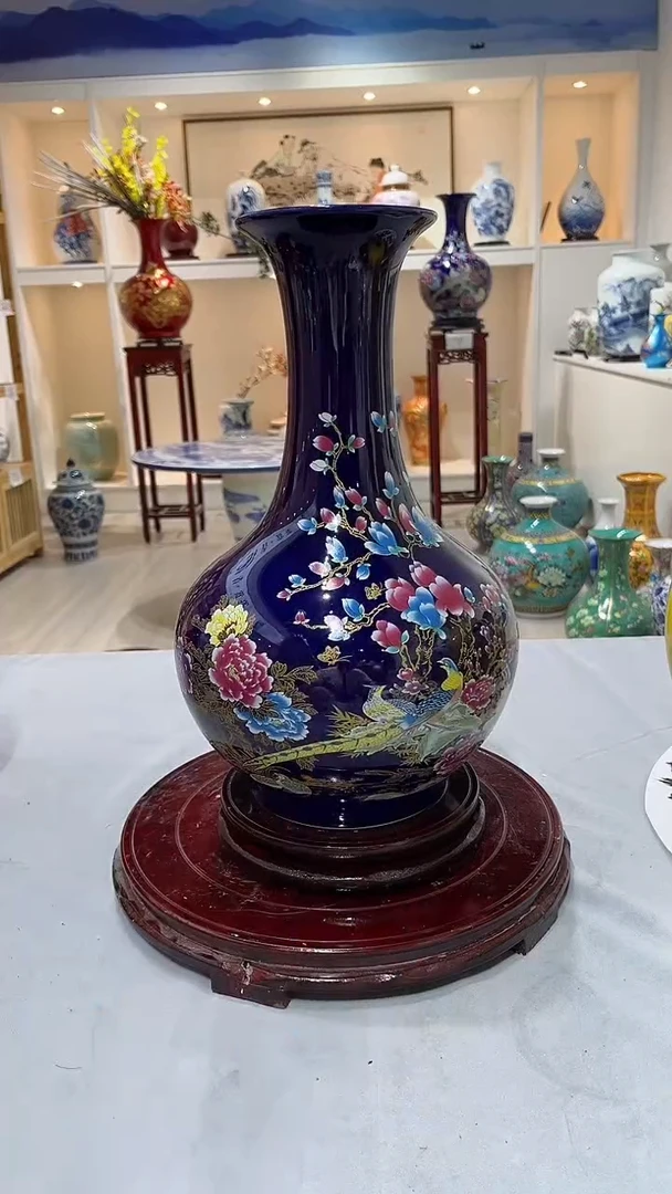 摆件陶瓷景泰蓝高36