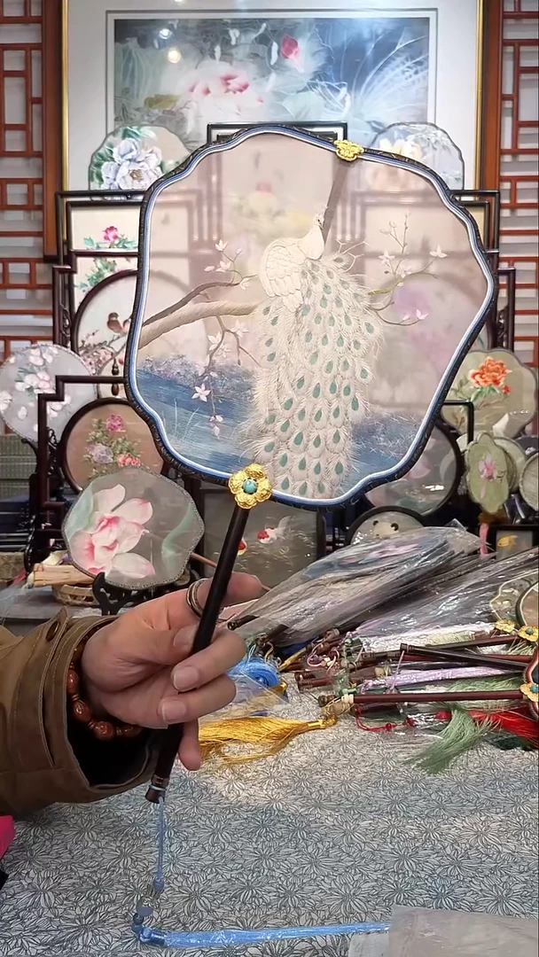 扇子纯手工苏绣团扇