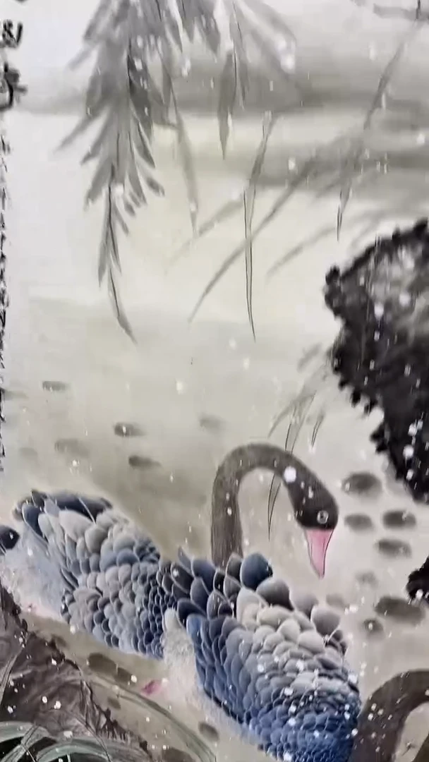 国画吴丽珠-8平尺-花鸟轴-带书