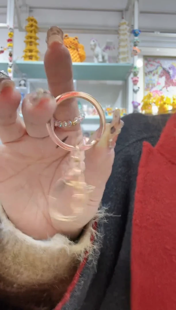 玻璃03087链条钥匙扣20个金色