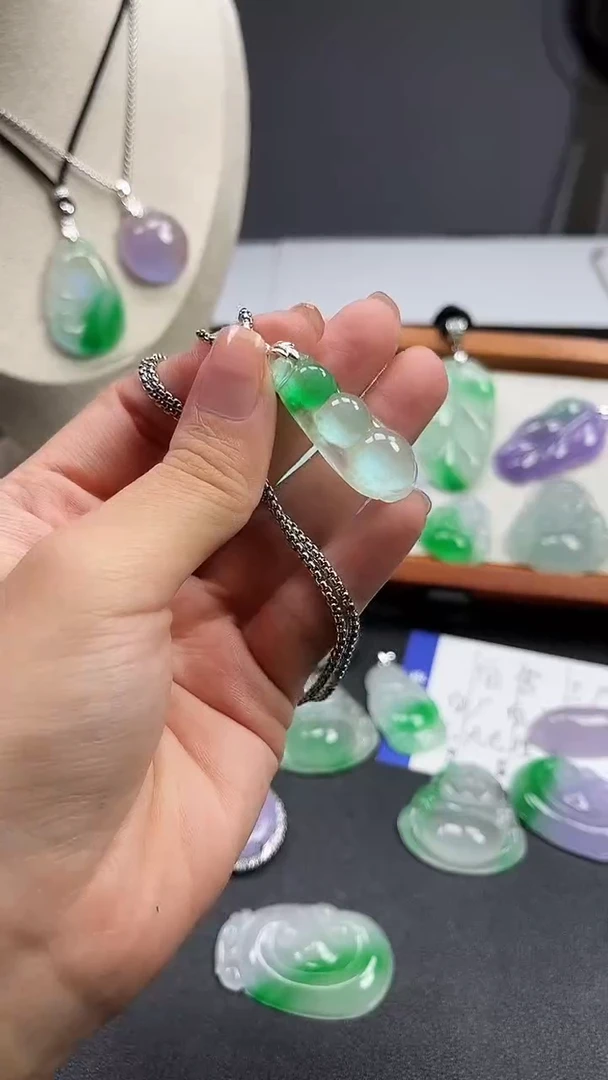 颈饰未镶嵌翡翠  所见即所得 一图一物