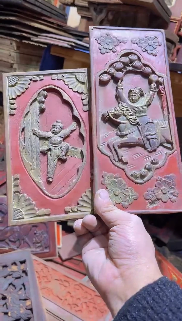 【闪购商品】香樟木老木雕老物件花板