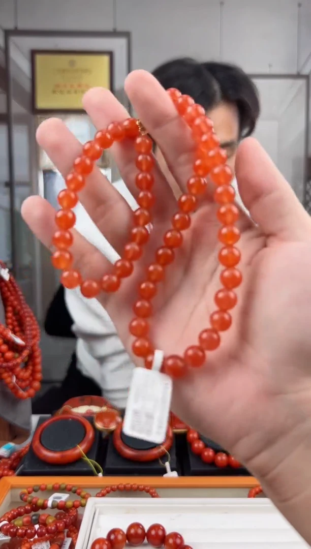 【闪购商品】南红玛瑙项链18K金镶嵌@T06041@