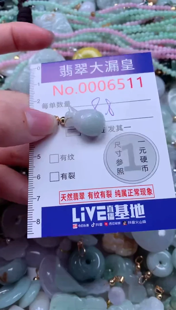 翡翠未镶嵌吊坠(不含链)6511