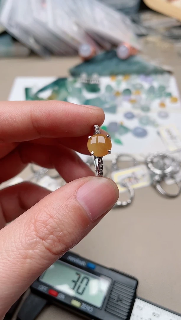 【闪购商品】翡翠戒指银S925镶嵌1000000048