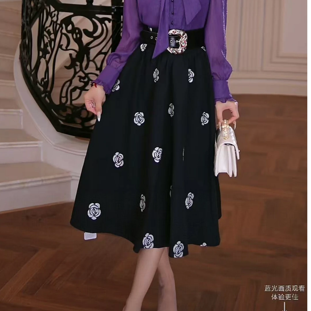 FNN【黑山茶】2025新款休闲洋气衣服女穿搭气质女装裙子F2530313B