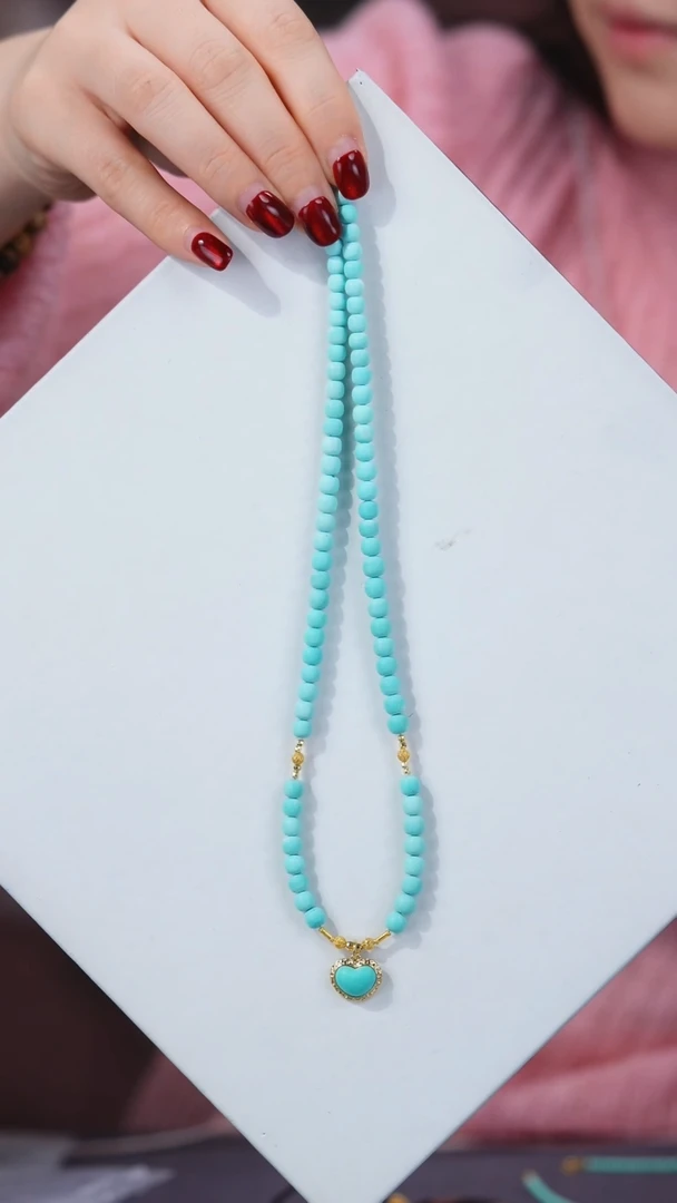 【闪购商品】绿松石项链18K金镶嵌1