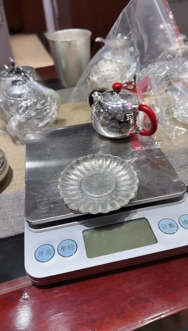 【闪购商品】足银999精工纯手工茶摆件