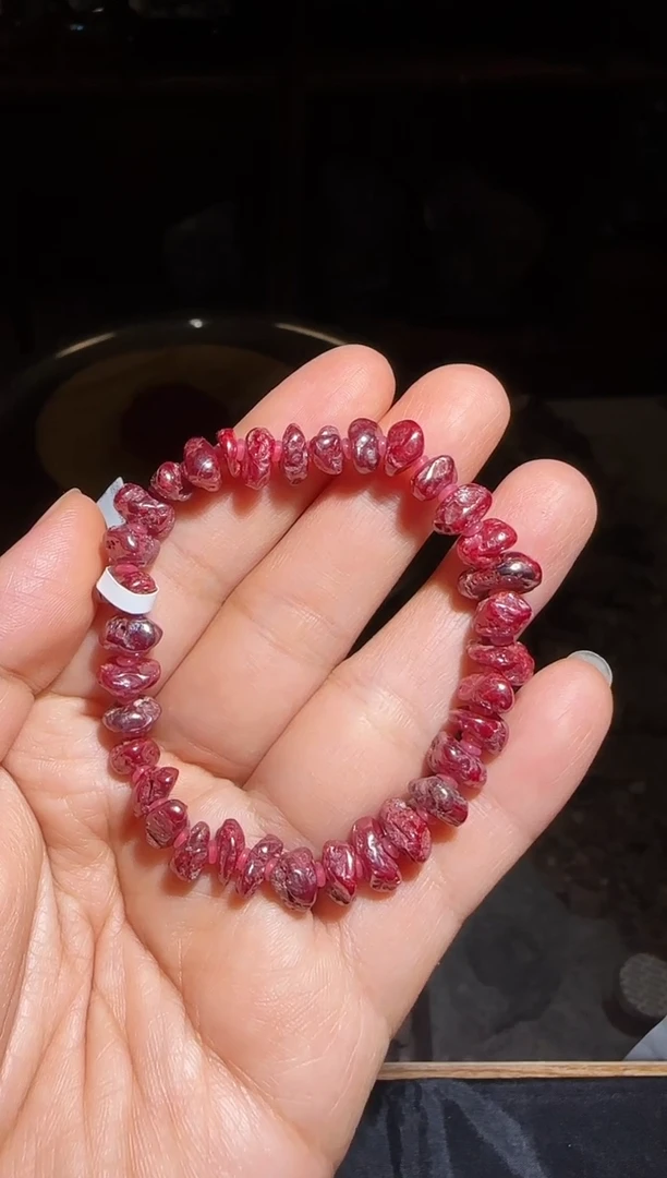 天然辰砂朱砂无根砂手链39