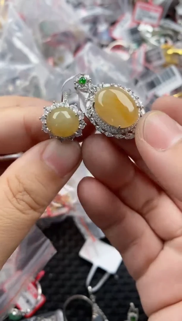 银S925镶嵌戒指翡翠111   5