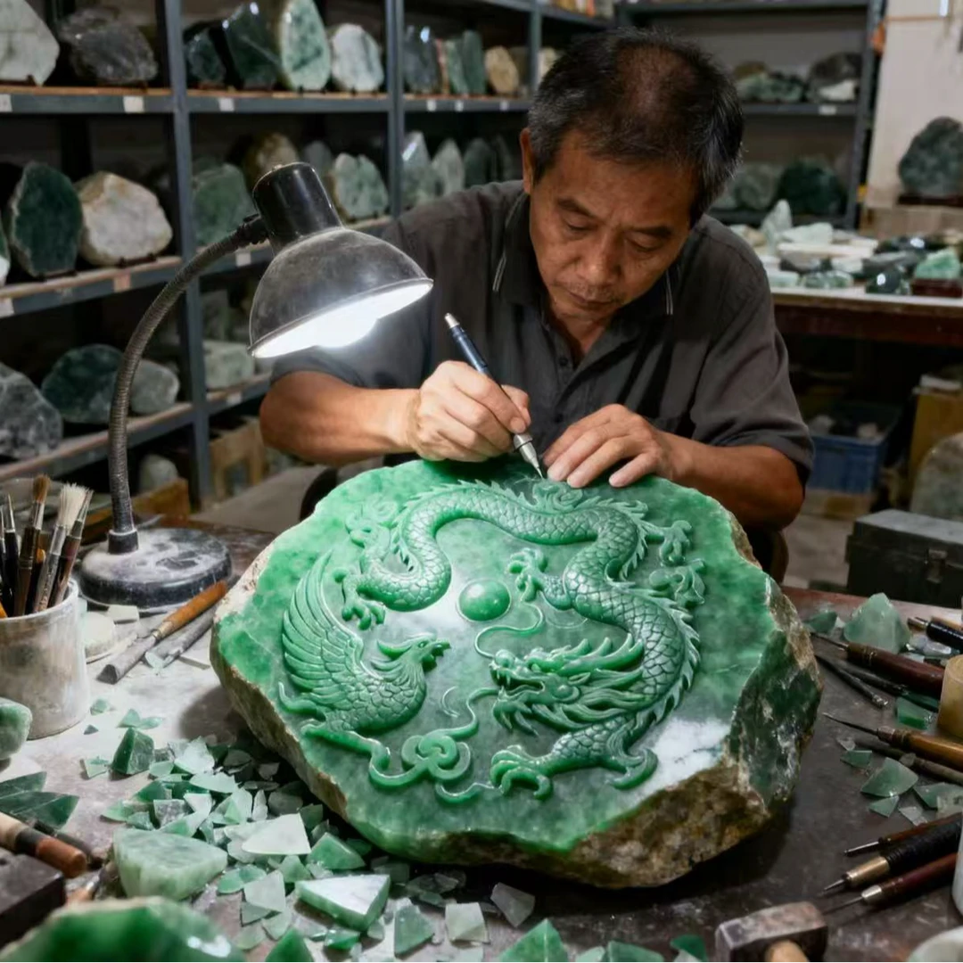 翡翠雕刻多种款式可选支持免费定制加工
