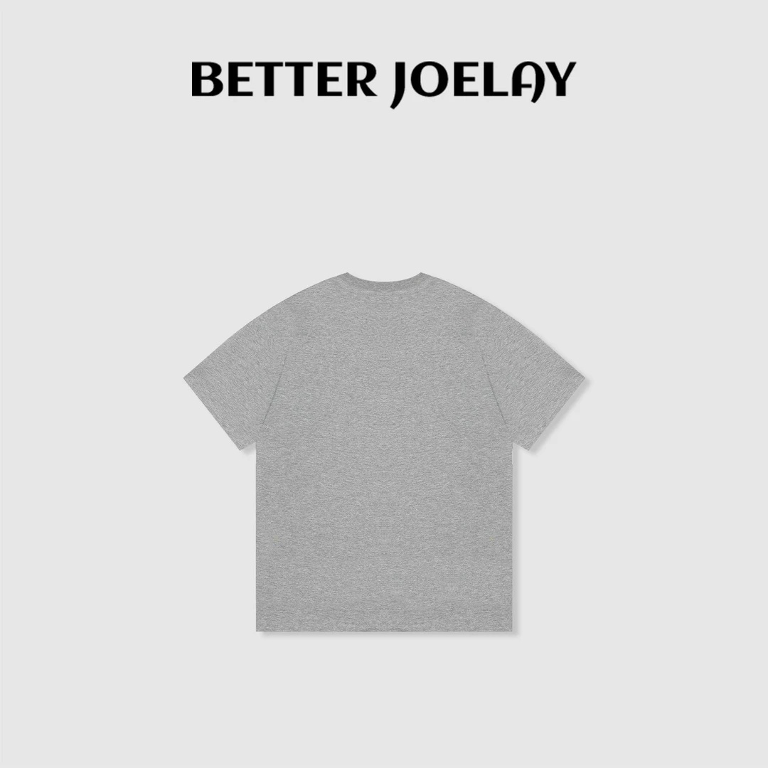 BETTER JOELAY -【爱心喷射】百搭微宽松休闲复古短袖T恤KH1687