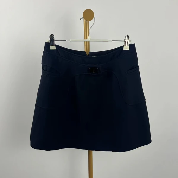 全新未使用 DIOR/迪奥 纯色半身短裙 黑色/36