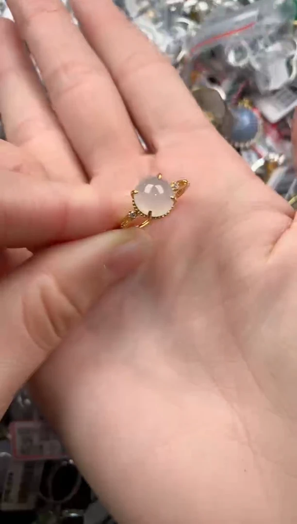 银S925镶嵌戒指翡翠111   5