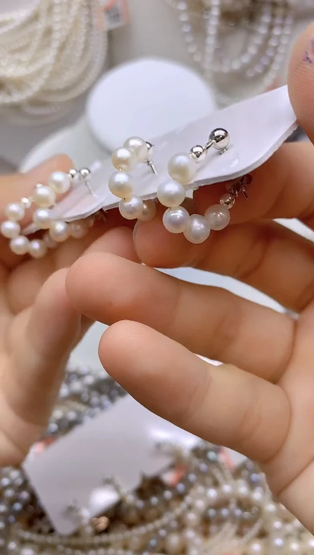 未镶嵌淡水珍珠1耳钉