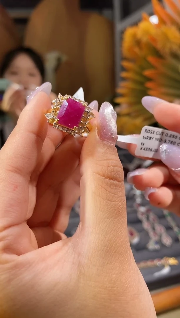 未镶嵌戒指红宝石天然红宝石戒指