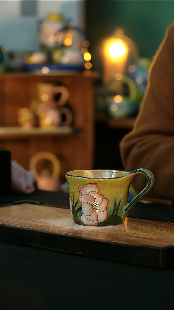 【闪购商品】杯手绘心瓷陶瓷浮力