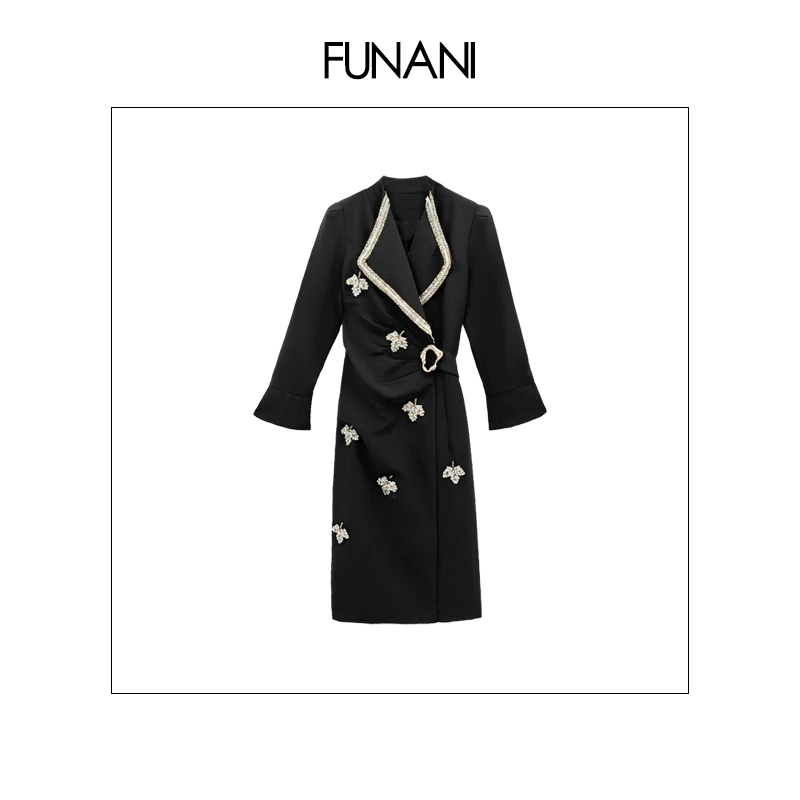 【FUNANI】 轻奢法式时尚重工高级定制原创设计 连衣裙 XG2530037